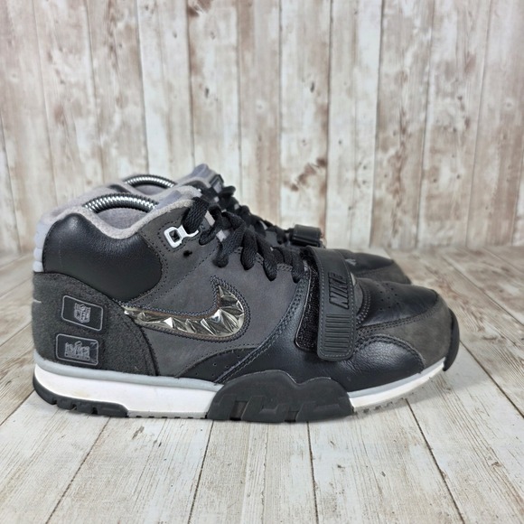 Nike Air Trainer Max '91 NFL Edition Mid Top Sneakers Mens Size 7 Gray Black - Picture 1 of 8